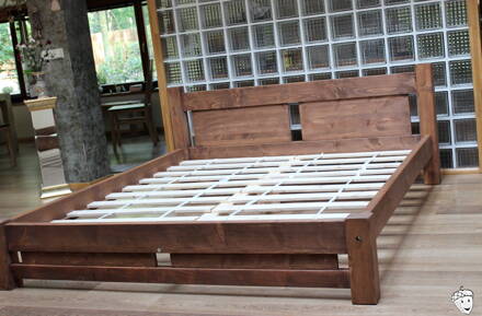 Masivní trámová postel KSORA